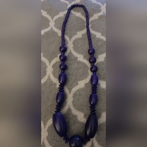 Elegant Blue Beaded Necklace